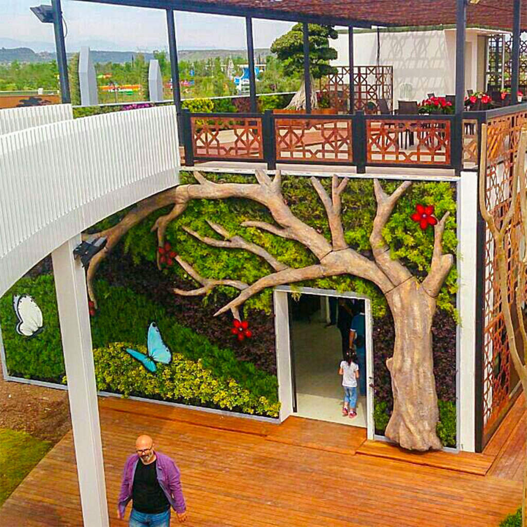 Antalya Expo profesyonel dikey bahçe tasarımı ve dış mekan bitkilendirme.